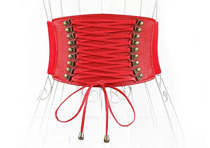 Super Wide Waist Women Fashion Elastic Fringed Belt Decorative