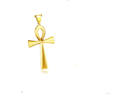 Источник товаров для трансграничной электронной коммерции, европейское и американское блестящее ожерелье из нержавеющей стали, древний египетский крест, мужское ожерелье, амулет, кулон