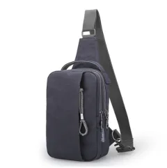Canvas Cross Body bag - Blue - View 1