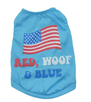 Hawaiian All Poly Printed Bikini Macho Pet Vest Blue - Shop at LoveMi
