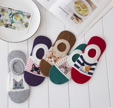 Summer CAT Warm Comfortable Cotton Girl Women's Socks Ankle Low Female