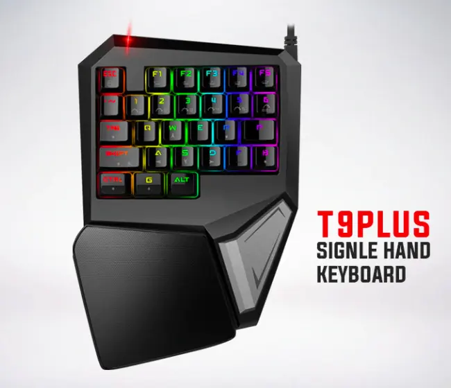T9PLUS Single-handed Gaming Keyboard 29 Buttons Mechanical Mini Keypad