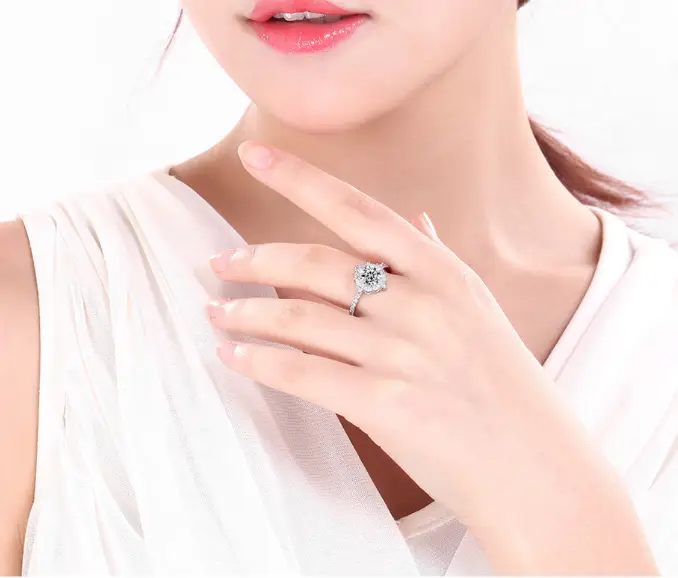 Large Diamond Ring Classic Temperament Diamond Ring European And American Popular Explosion Models