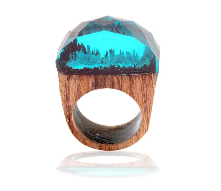 Handcrafted Wood Resin Rings
