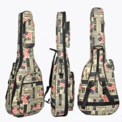Acoustic guitar bag 36 39 41 inch acoustic guitar bag classical guitar bag backpack - Flag Map - View 1
