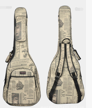 Acoustic guitar bag 36 39 41 inch acoustic guitar bag classical guitar bag backpack Newspaper Map - Shop at LoveMi