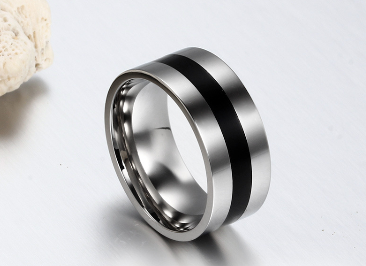 Stainless steel epoxy ring titanium steel ring stainless steel jewelry