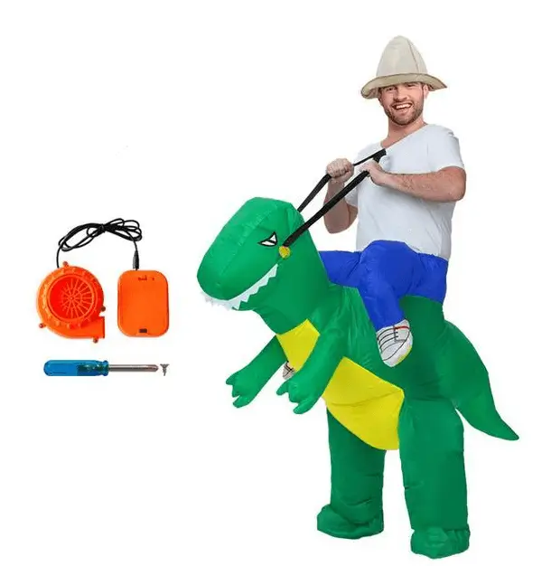 Inflatable Dinosaur Rider Costume