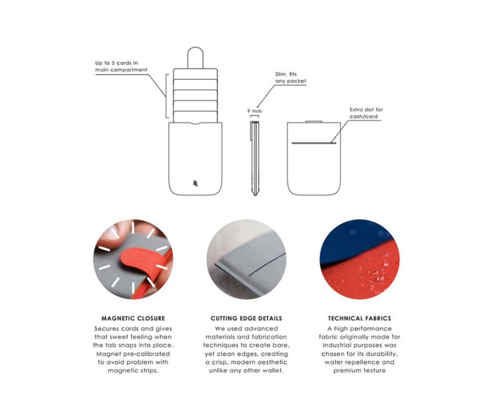 Cascading pull card package colorful gradient ultra-thin wallet simple smart multi-card portable business card package