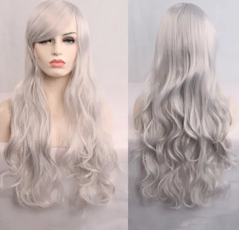 Anime Cos Wig Color 80cm Long Curly Cosplay Role