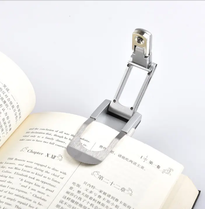 Reading light, book folding