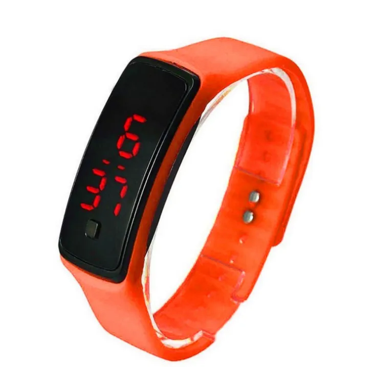 LED Bracelet Watch Thin Girl Men Sports Silicone Digital LED Wristwatches Women Watch Female Clock – image 5
