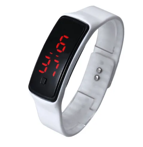 LED Bracelet Watch Thin Girl Men Sports Silicone Digital LED Wristwatches Women Watch Female Clock – image 7