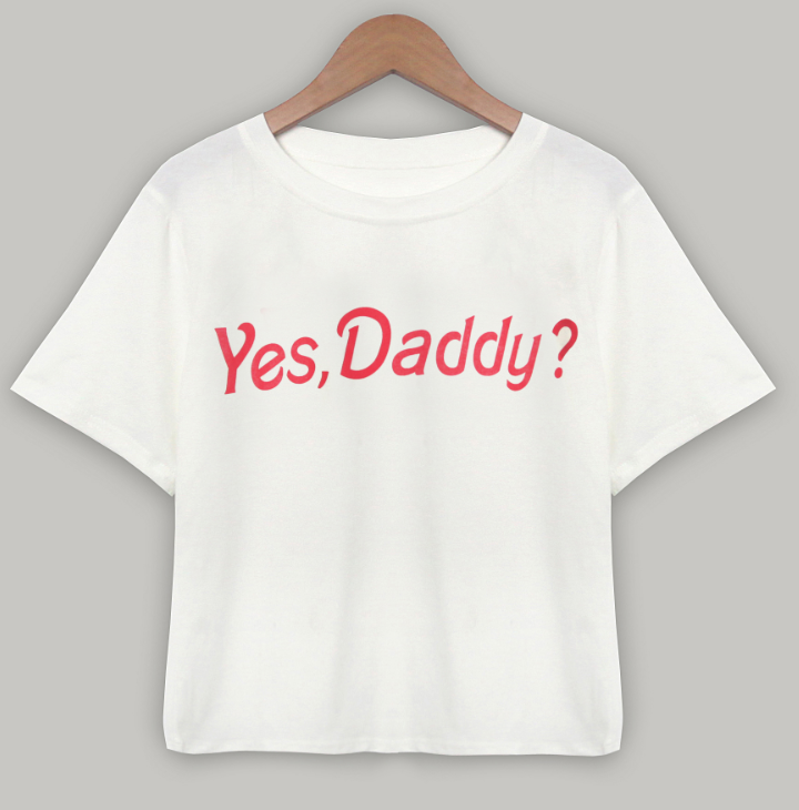Yes Daddy Tee Printed short slim round neck short-sleeved T-shirt