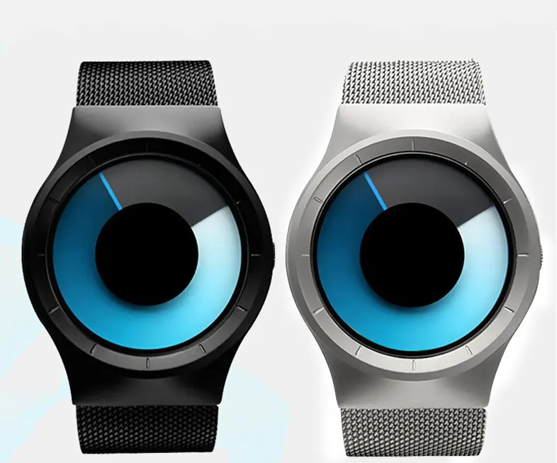 Casual Stainless Steel Mesh Band Unisex Watch