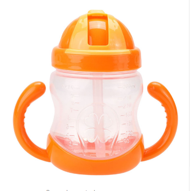 280ml Cute Baby Cup Kids Children Learn Feeding Drinking Water Straw Handle Bott - Picture 6 of 8