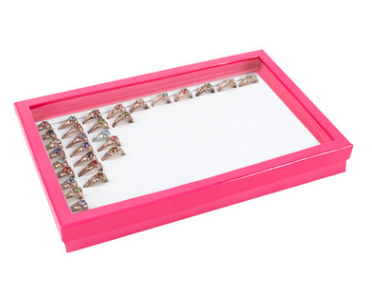 Jewelry Ring Jewelry Box Earrings Jewelry Plate 100 Ring Jewelry Tray Storage Display Plate Pink - Shop at LoveMi