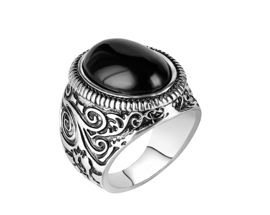 Native Black Stone Ring