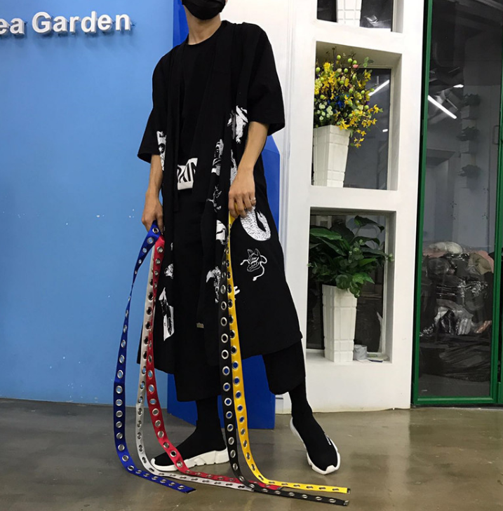 Large Hole Canvas Belt Metal Long Casual Hollow Harajuku Belt Hollowed  Female Belt Euramerican Stylish Hole