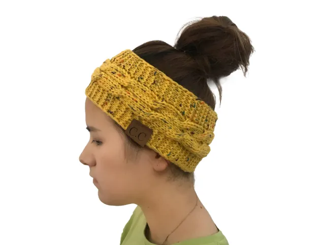 Women's CC Hat Knitted Winter Warm Beanies High Stretch Twisted Cable Knit Bun Ponytail Hats Girls Turban Hat Head Warmer Women'S Cc Hat Knitted ... - Shop at LoveMi