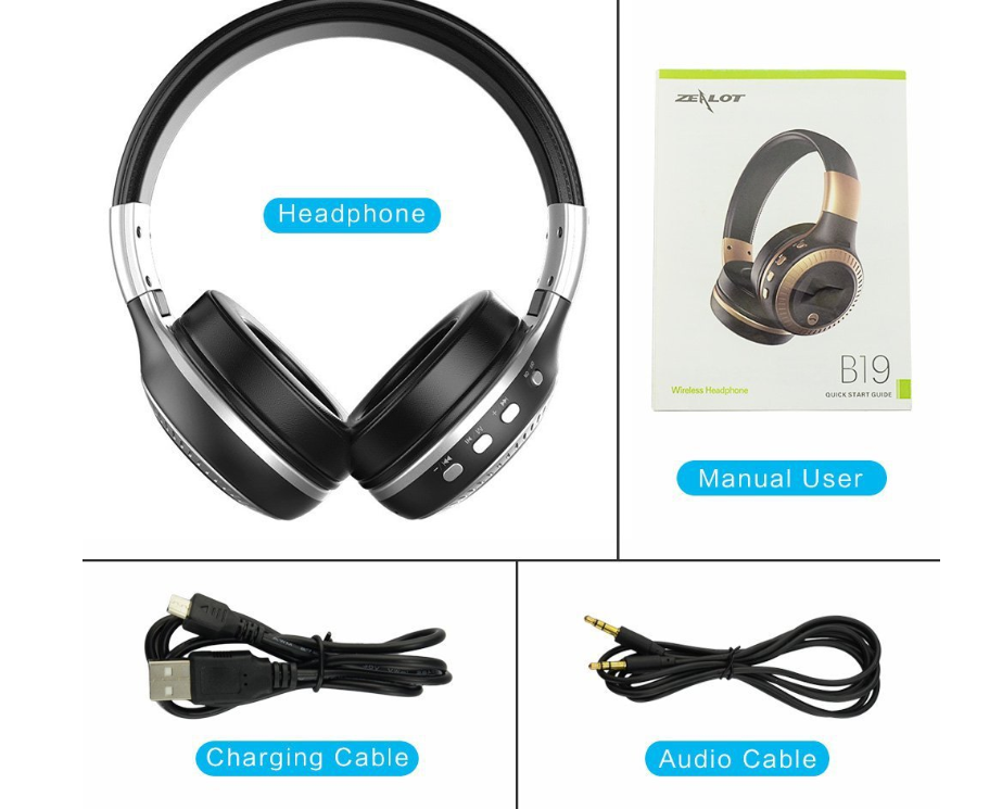 Wireless headset Bluetooth headset High-fidelity card FM wireless headset with stereo - Image 3