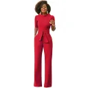 Casual Turtle Neck Jumpsuit L