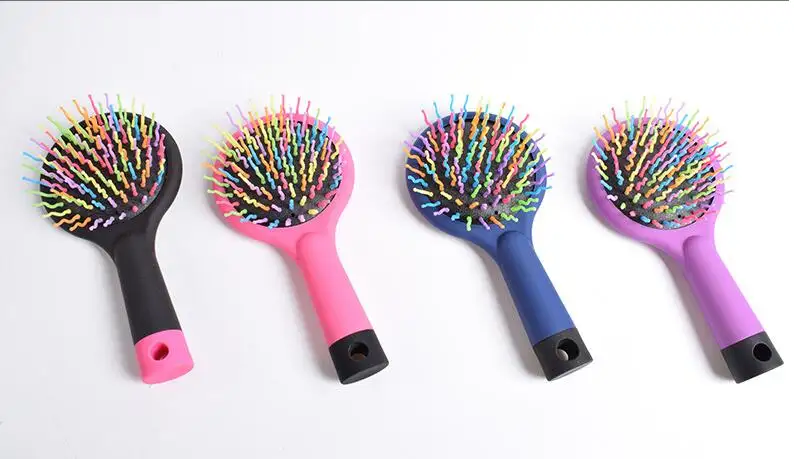 Anti - static Magic rainbow volume detangler wave massage comb brush straight ha
