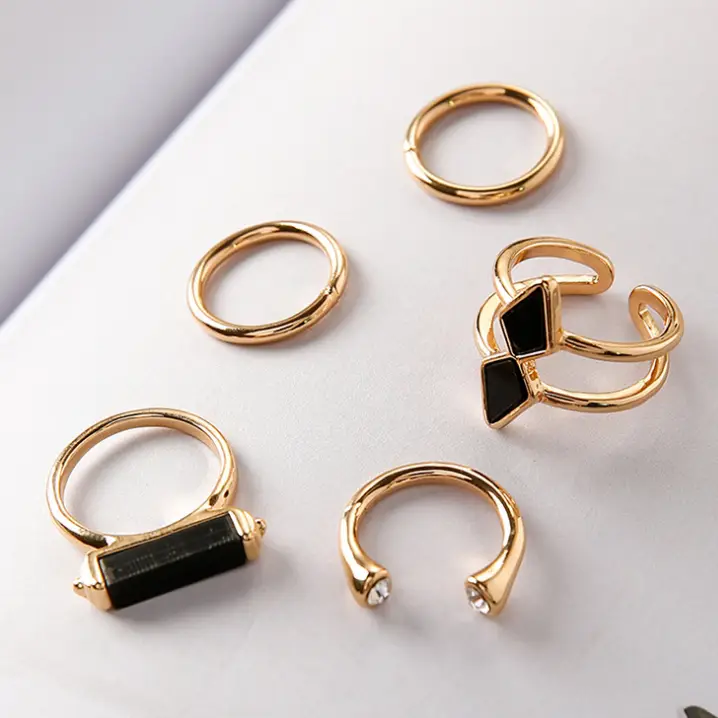 New personality arrow five-piece ring 5 piece set ring index finger joint ring fashion wild female