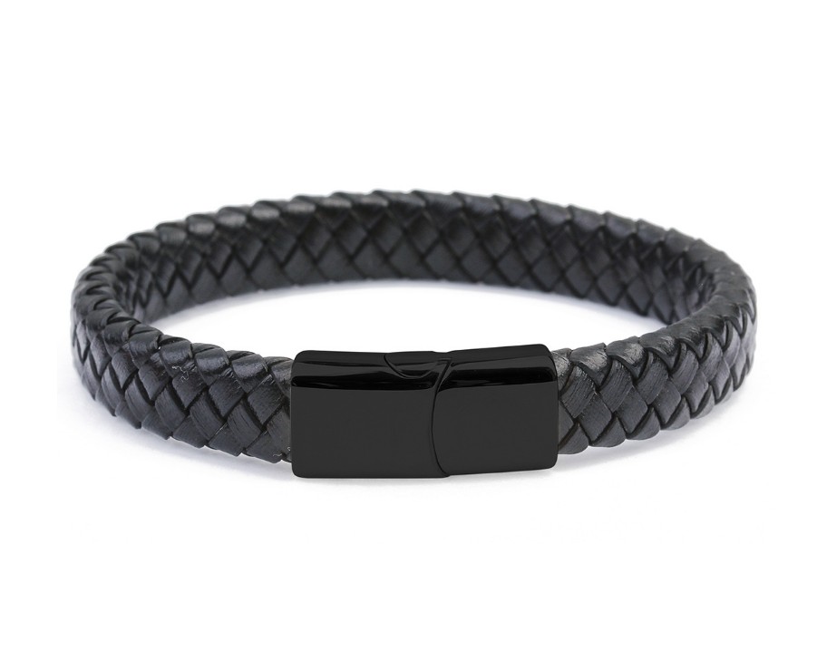Stainless steel magnetic buckle leather leather rope