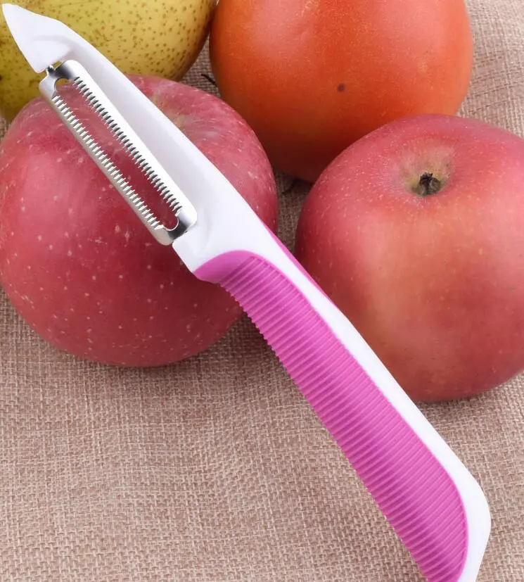 Multifunctional Stainless Steel Peeler - Red Sawtooth