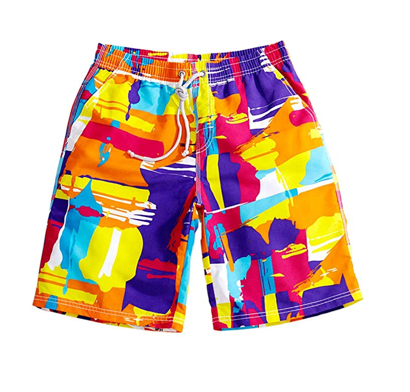 Couple beach pants shorts men's printing casual large size five pants men's surf pants beach pants
