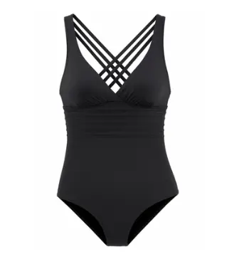 Deep V Sexy Backless Conjoined Swimsuit Back Cross Pure