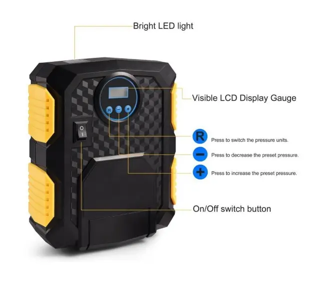 Digital Tire Inflator - DC 12 Volt