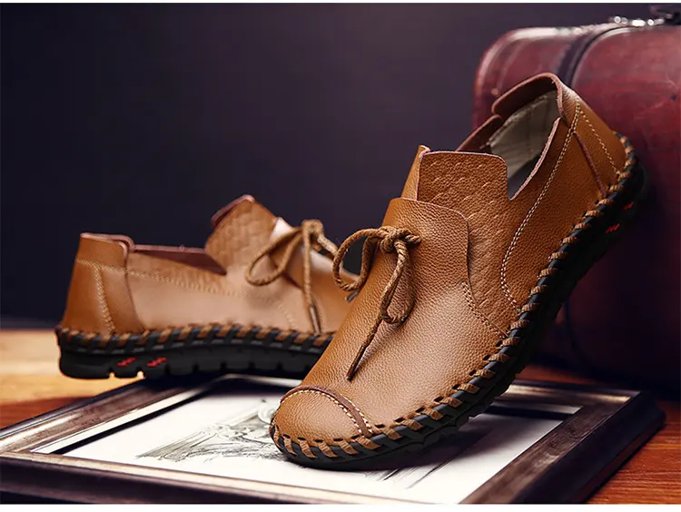 British Style Casual Men Loafers Shoes Spring Autumn Genuine