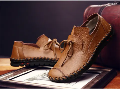 British Style Casual Men Loafers Shoes Spring Autumn Genuine