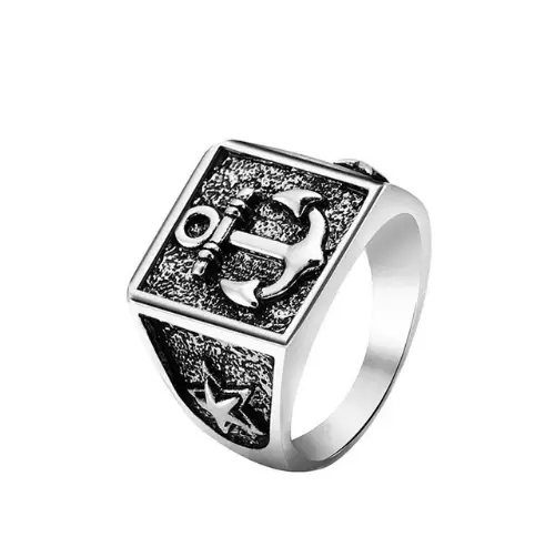 New Arrival King Queen Crown Signet Ring for Men Women Vintage Silver Color Carving Stars Punk Party Jewelry Gifts