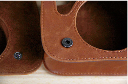 Leather camera bag protect case small pu camera shoulder bag — view 6