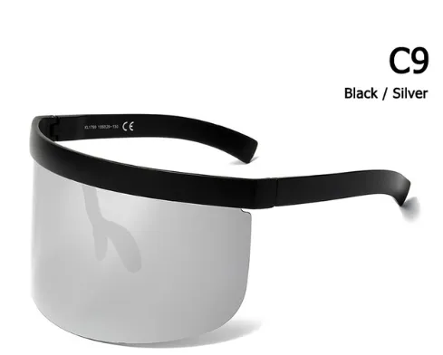 Fashion Personality UV Protection Face Shield Silver - Shop at LoveMi
