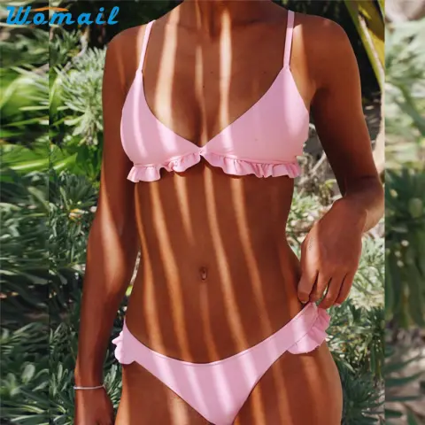 Womail Suit Bikini Swimwear Women Push-Up Padded Bra Beach