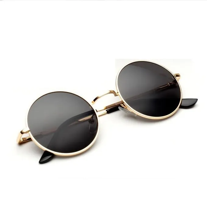 Vintage round frame sunglasses - Gold
