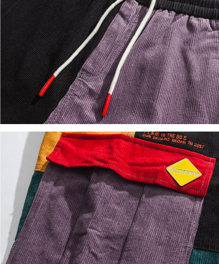 Overalls men's summer new tide brand loose casual pants hip-hop feet feet pants men's clothing