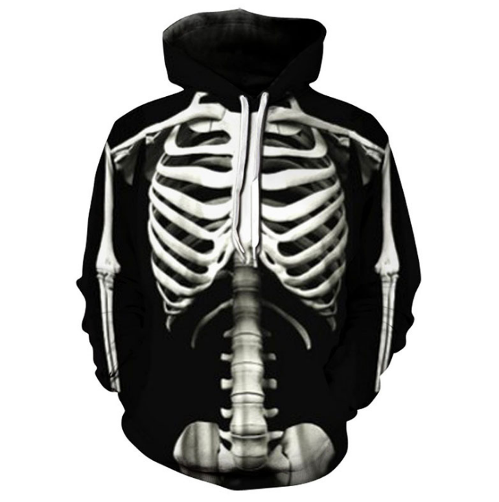 Men's sweater digital printing hooded large size jacket male