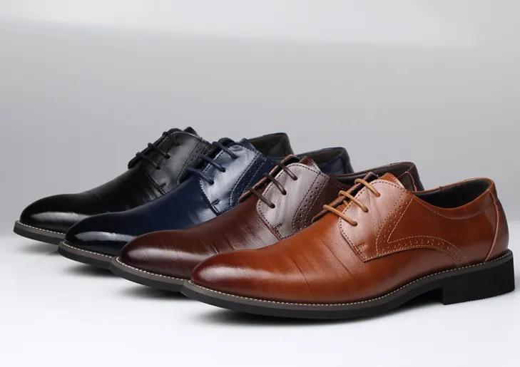 Men's Leather Shoes Dress Business Large Size Casual