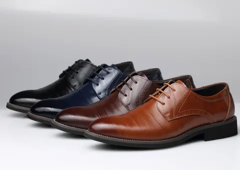 Men's Leather Shoes Dress Business Large Size Casual