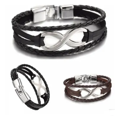 Lucky Figure 8 Leather Bracelet