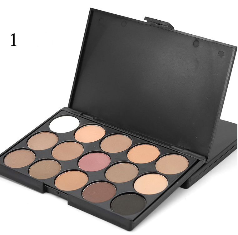 15 color eyeshadow earth color eye shadow smoky eyeshadow E15 multi color makeup - Picture 7 of 8