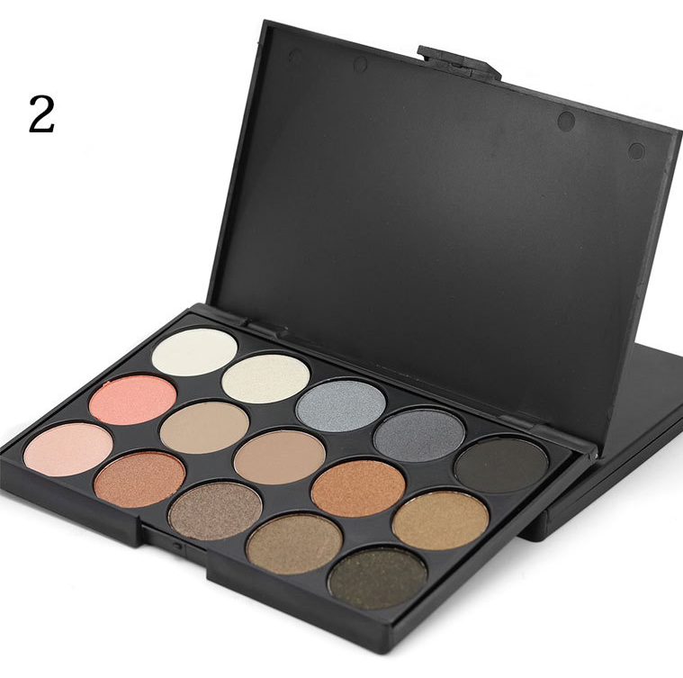 15 color eyeshadow earth color eye shadow smoky eyeshadow E15 multi color makeup - Picture 8 of 8
