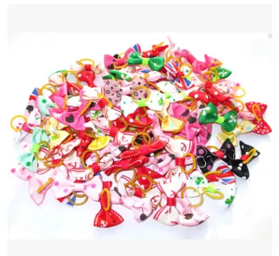 Double layer Pet Hair Bows Assorted Colors 20Pcs - Shop at LoveMi