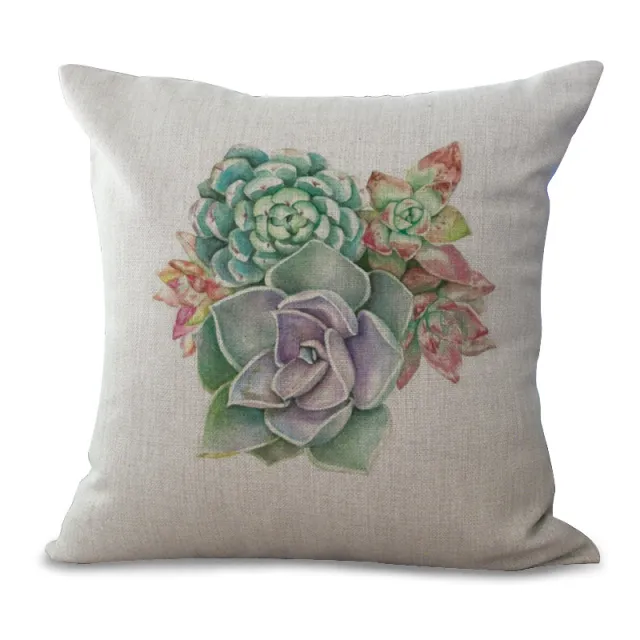 Plant Pillow Cover Succulent Cactus Pillow Case No3 - Shop at LoveMi