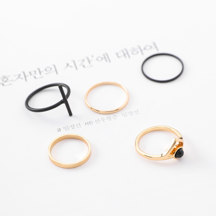 Cross ring set tail ring personality joint ring index finger ring female
